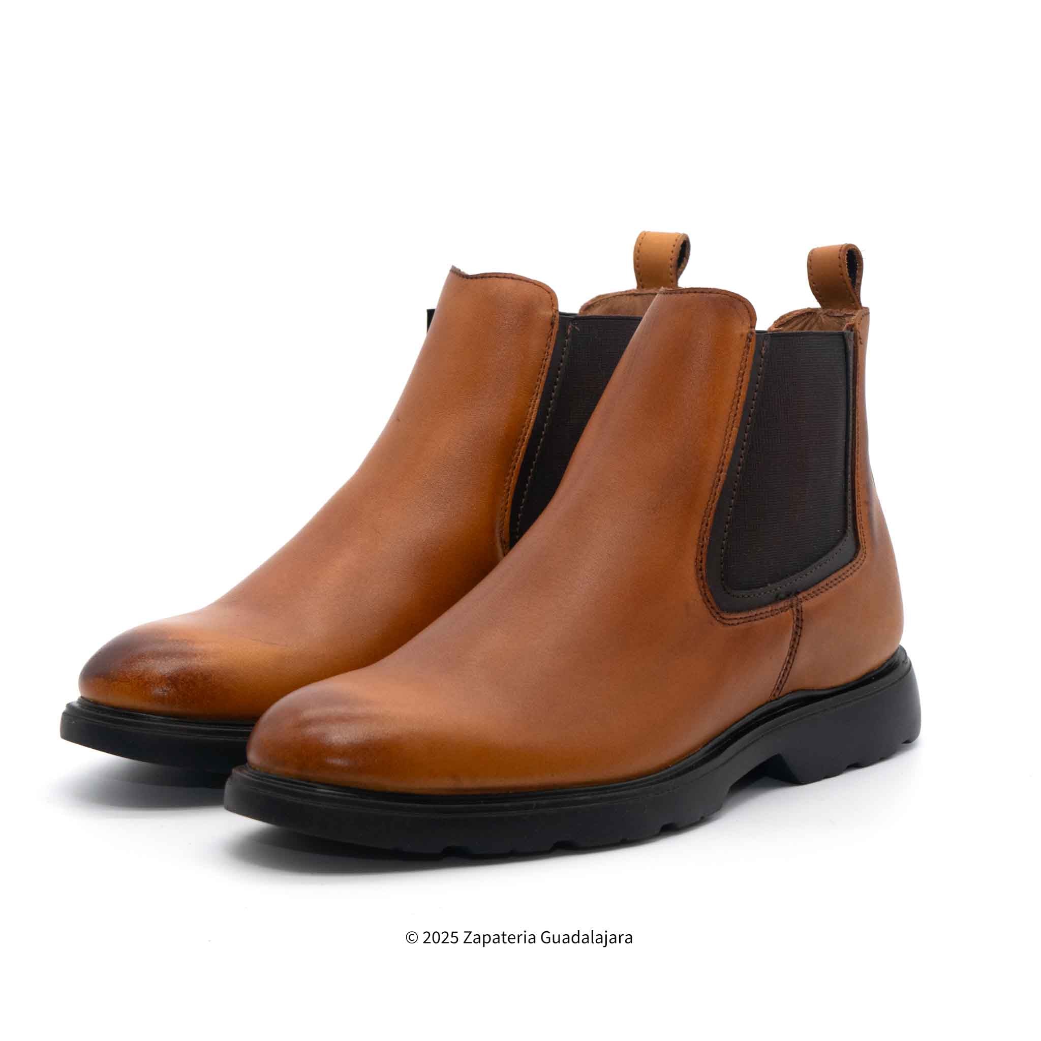 MEN'S CHELSEA TYLER CRUST CAMEL LEATHER BOOT -TAY005 | Genuine