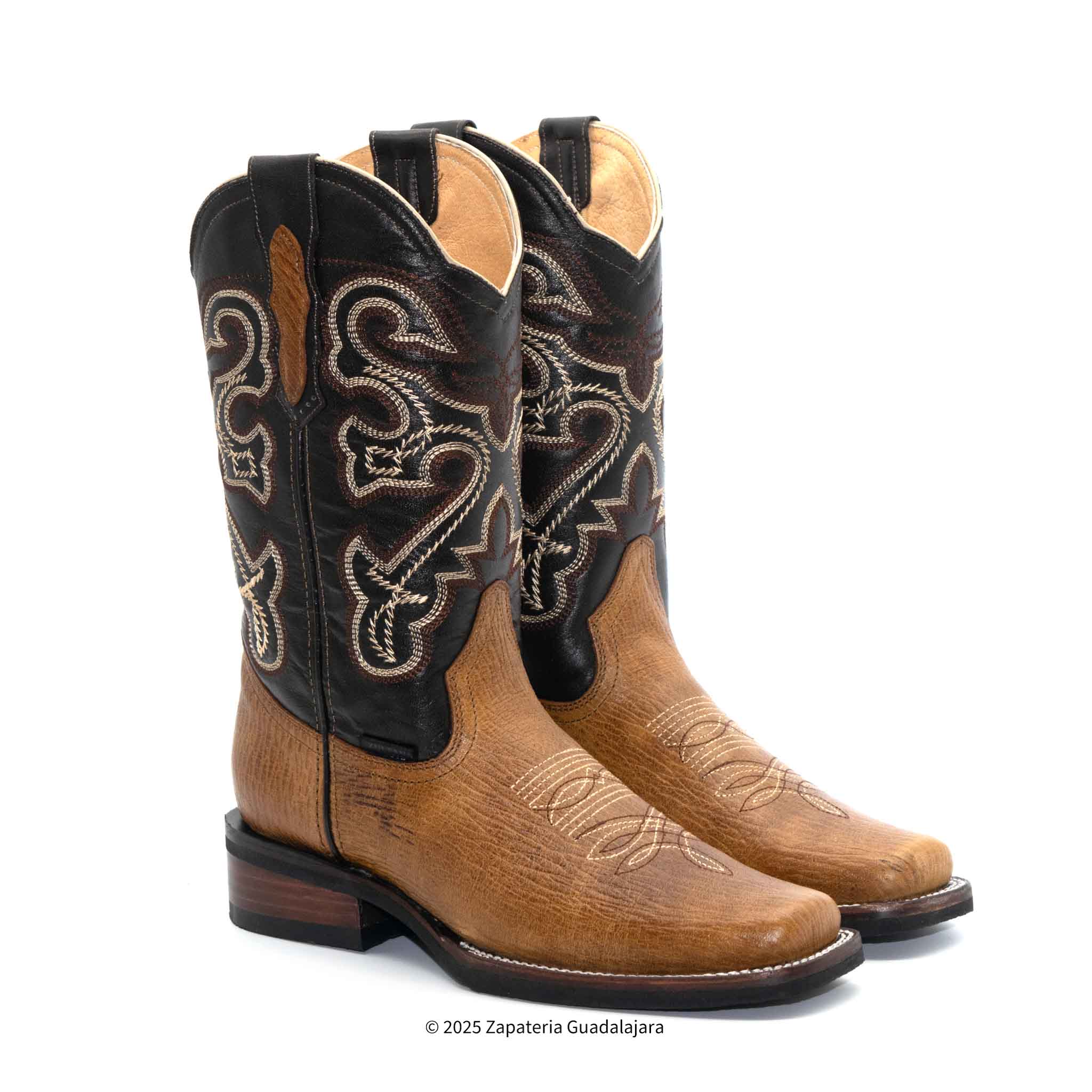 MEN'S RODEO HONEY RUBBER SOLE LEATHER BOOT-010146 | Genuine
