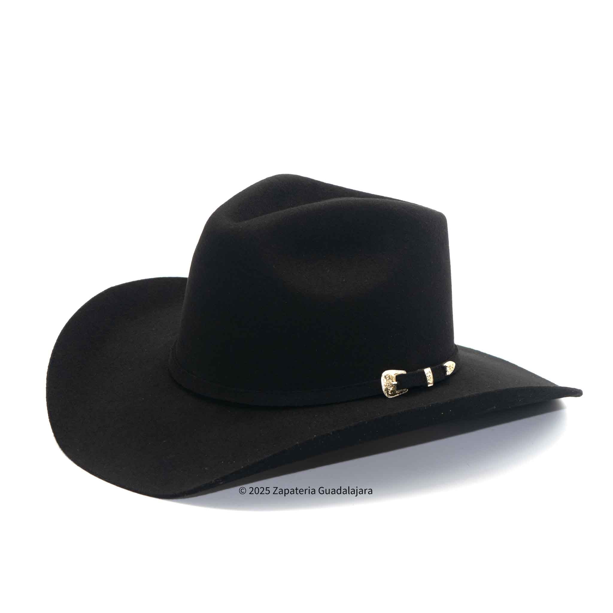 Tennessee 6x Indiana Black Wool Cowboy Hat | Genuine Leather