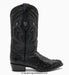 2990305 J-TOE FULL QUILL OSTRICH BLACK | Genuine Leather Vaquero Boots and Cowboy Hats | Zapateria Guadalajara | Authentic Mexican Western Wear