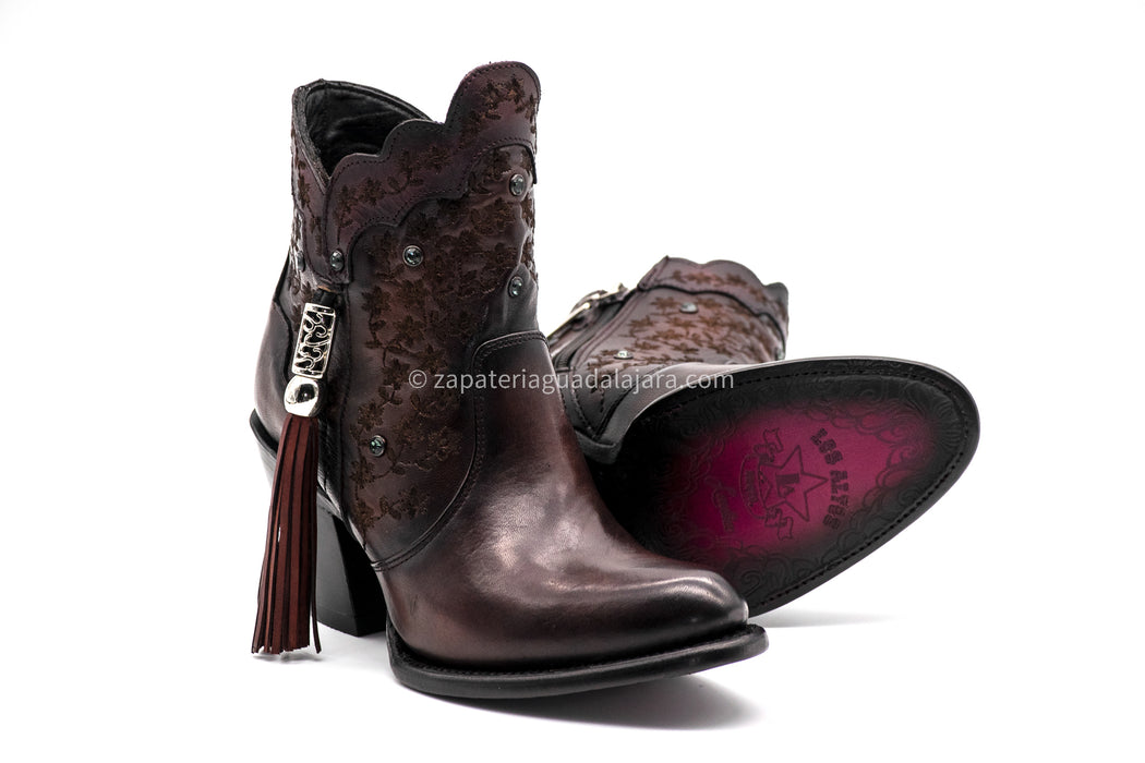 3688306 XIMENA BOVINE LEATHER BURGUNDY | Genuine Leather Vaquero Boots and Cowboy Hats | Zapateria Guadalajara | Authentic Mexican Western Wear