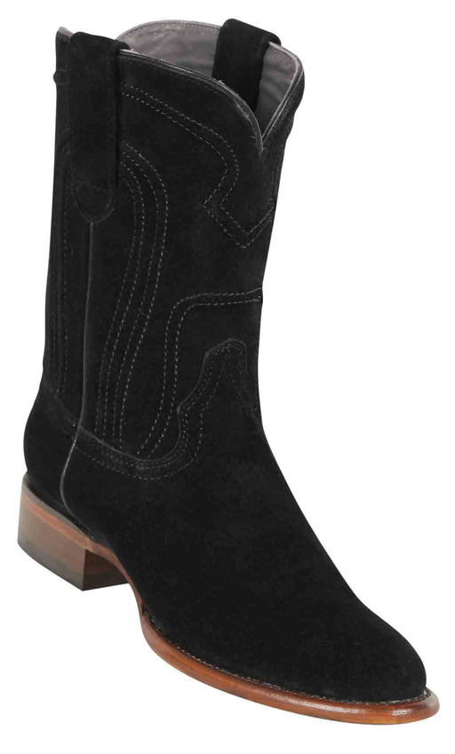 6966051 LOS ALTOS BOOTS SUEDE ROPER BLACK | Genuine Leather Vaquero Boots and Cowboy Hats | Zapateria Guadalajara | Authentic Mexican Western Wear