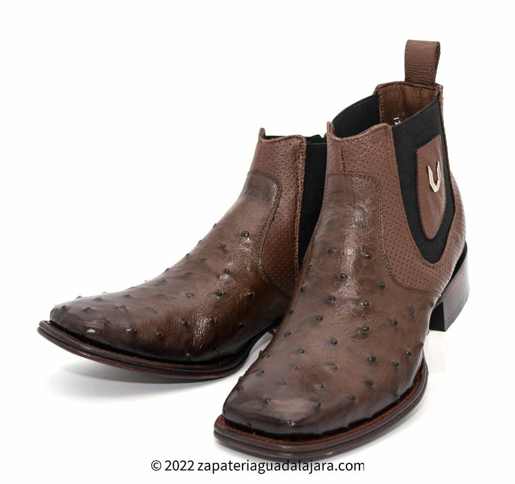VESTIGIUM 782B0316 OSTRICH FADED BROWN | Genuine Leather Vaquero Boots and Cowboy Hats | Zapateria Guadalajara | Authentic Mexican Western Wear