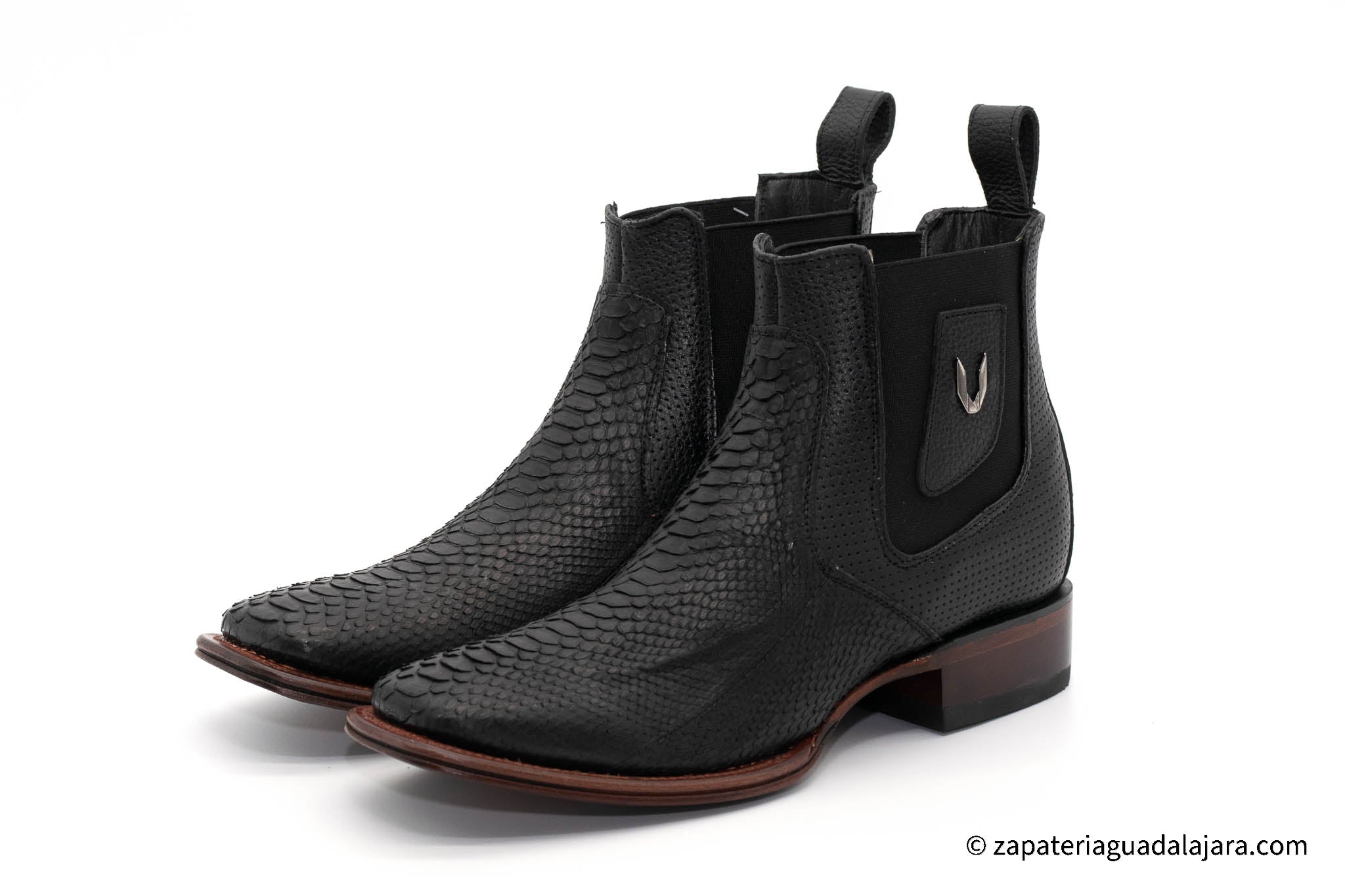 Vestigium Black Python Chelsea Boot – Guadalajara Western Wear