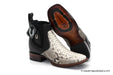 VESTIGIUM 782B5749 WIDE SQUARE TOE PYTHON NATURAL | Genuine Leather Vaquero Boots and Cowboy Hats | Zapateria Guadalajara | Authentic Mexican Western Wear