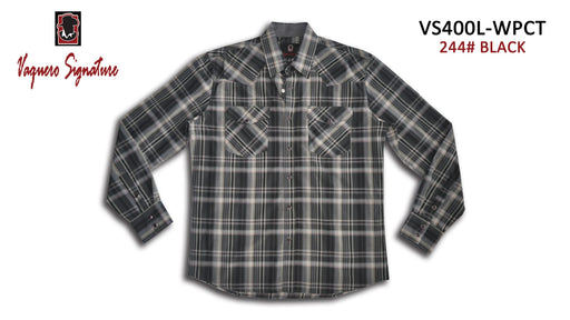 VS400L - WPCT 244# BLACK Vaquero Signature Fashion Printed shirts | Genuine Leather Vaquero Boots and Cowboy Hats | Zapateria Guadalajara | Authentic Mexican Western Wear