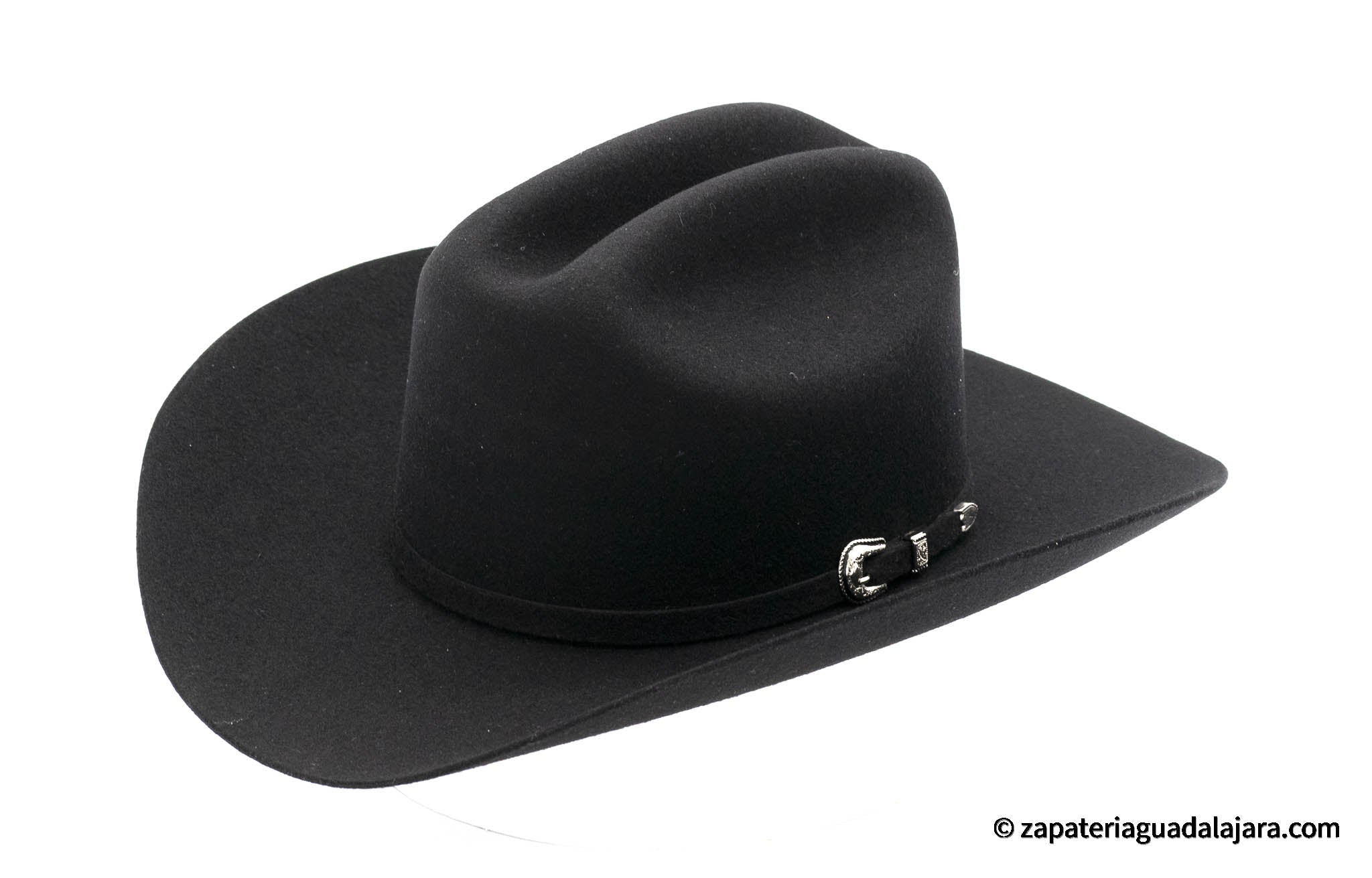 Cuernos Chuecos 6x Chaparral Black Wool Hat | Genuine Leather
