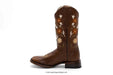 H227207 WIDE SQUARE TOE VOLCANO BROWN | Genuine Leather Vaquero Boots and Cowboy Hats | Zapateria Guadalajara | Authentic Mexican Western Wear