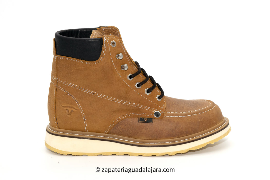 HB80151 HONEY MOC TOE | Genuine Leather Vaquero Boots and Cowboy Hats | Zapateria Guadalajara | Authentic Mexican Western Wear