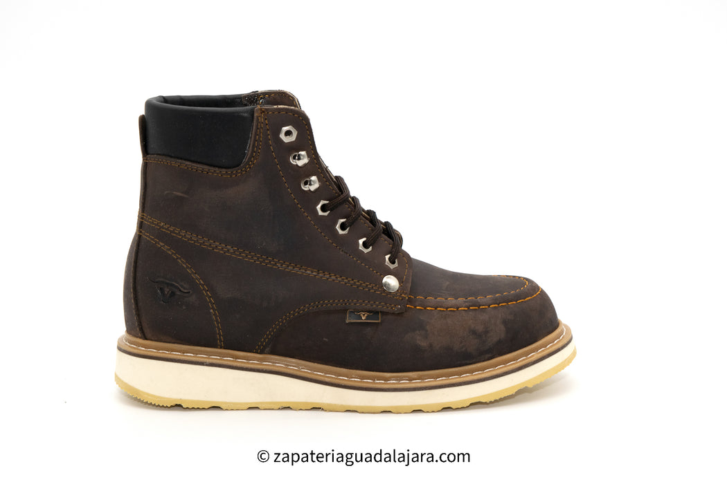 HB80194 CHOCOLATE MOC TOE | Genuine Leather Vaquero Boots and Cowboy Hats | Zapateria Guadalajara | Authentic Mexican Western Wear
