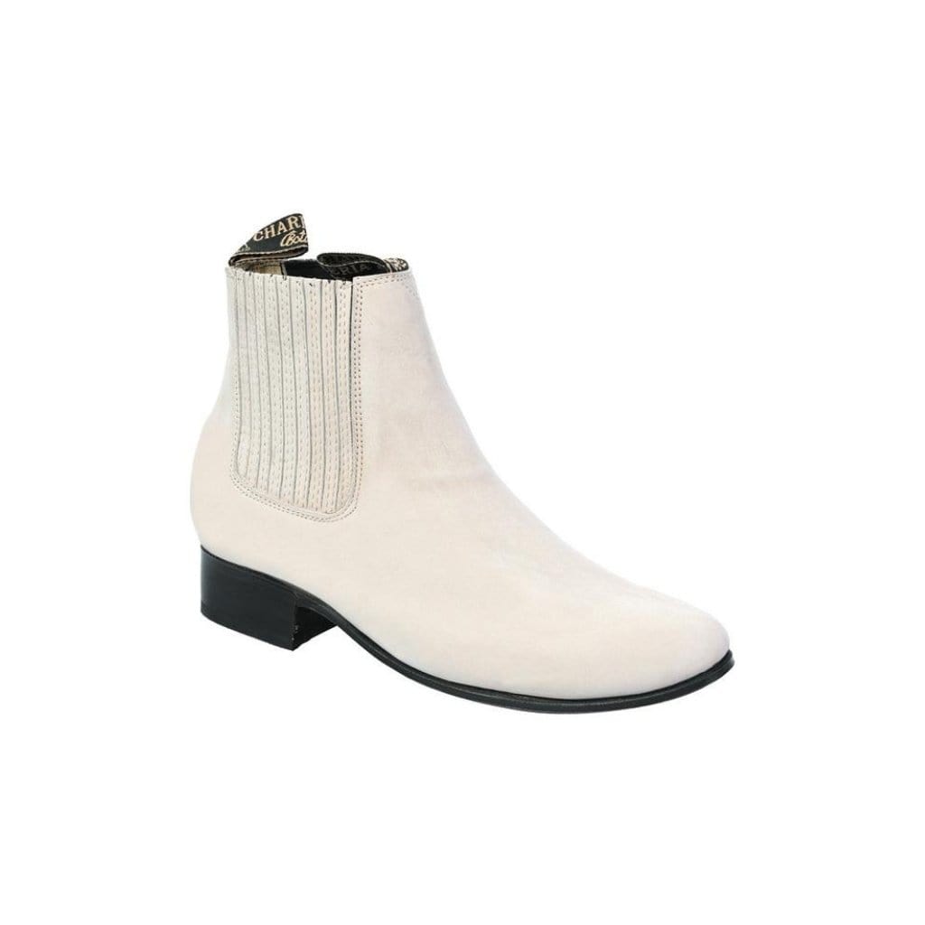 JB201 BOTINES CHARROS NOBUCK BONE | Genuine Leather Cowboy 