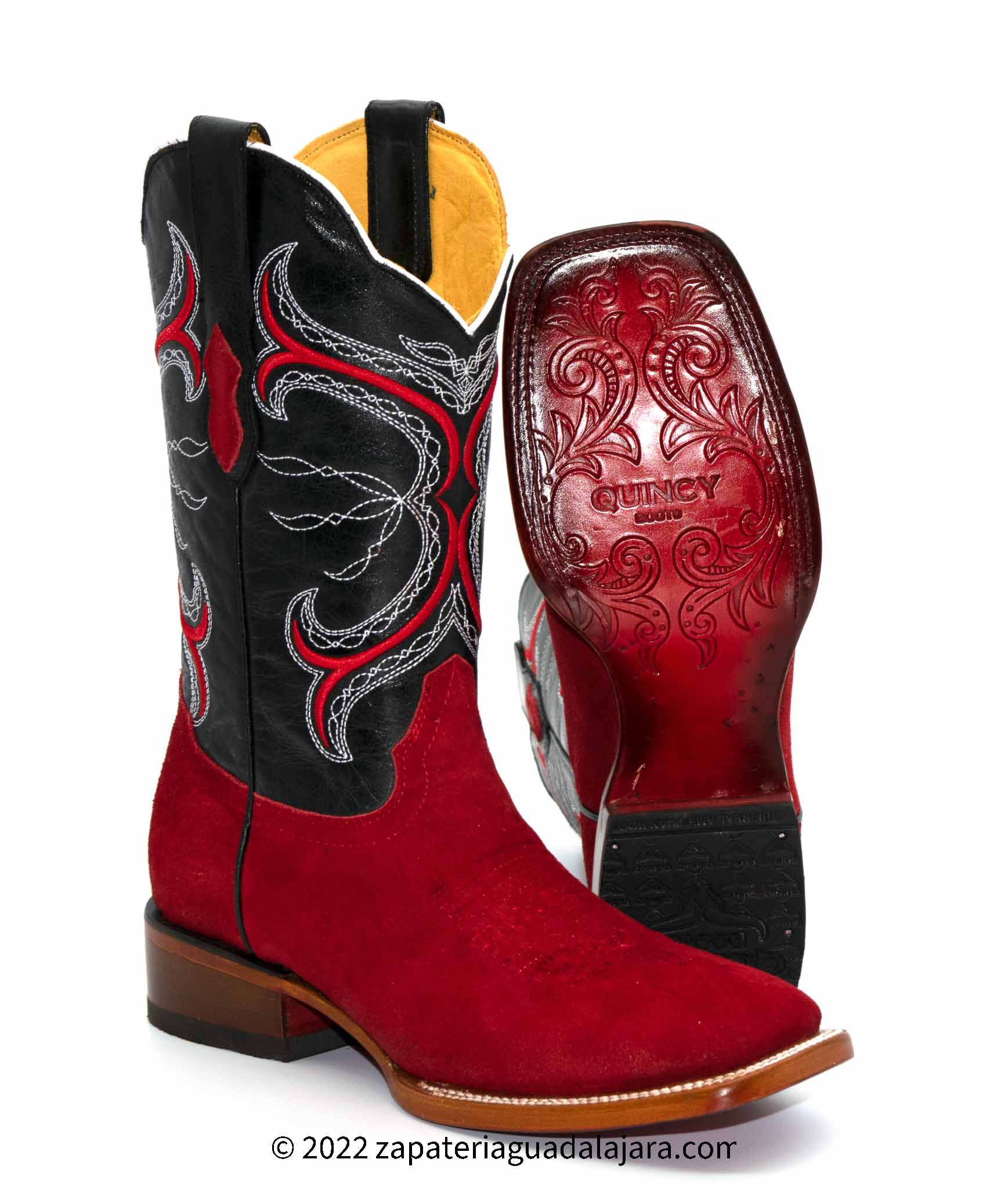 Square Toe Boots Red Cowboy Boots For Men Horse Power By Anderson