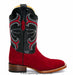 Q8226312 WIDE SQUARE TOE SUEDE LEATHER RED | Genuine Leather Vaquero Boots and Cowboy Hats | Zapateria Guadalajara | Authentic Mexican Western Wear