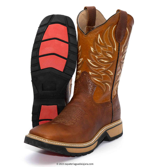 Q822W2731 RODEO TAN DOUBLE DENSITY SOLE | Genuine Leather Vaquero Boots and Cowboy Hats | Zapateria Guadalajara | Authentic Mexican Western Wear