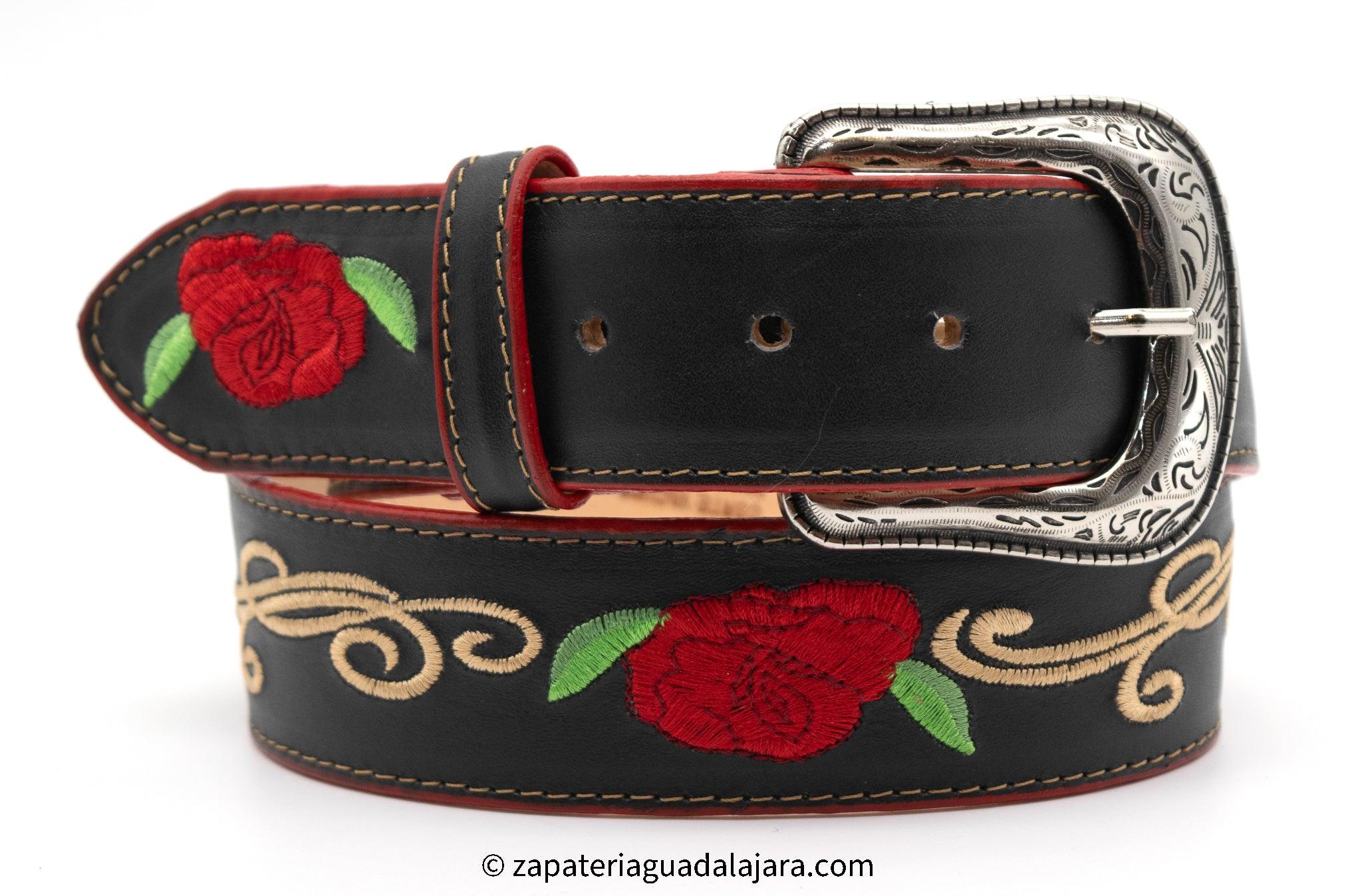QC-101RODEOBELTBLACKREDROSES-2