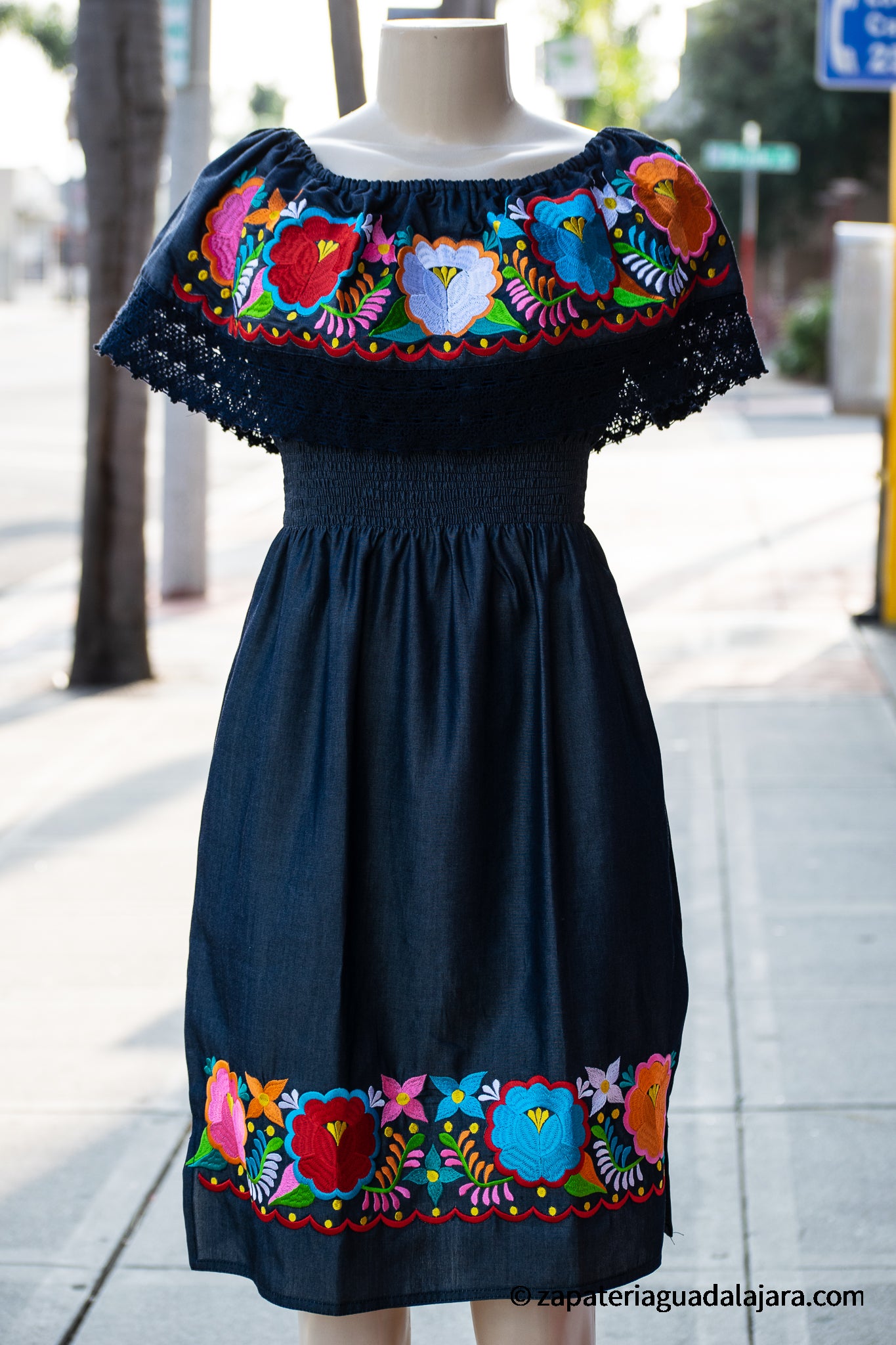 Artesian Embroidered Dress Denim #77304