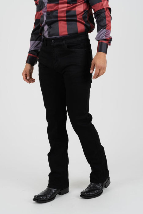 Platini Jet Black Western Stretch Premium Demin Jeans-BCJ7843