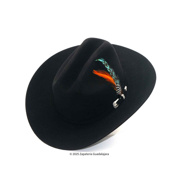 100x San Judas Chaparral Sinaloa Black Wool Hat-ZG100