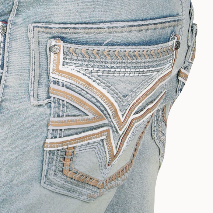 Light Blue Western Stretch Premium Demin Jeans-LAM12101