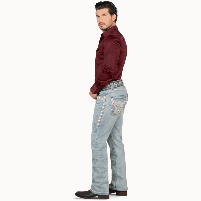 Light Blue Western Stretch Premium Demin Jeans-LAM12101