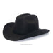Black cowboy hat on a white background with 'Zapateria Guadalajara' branding.