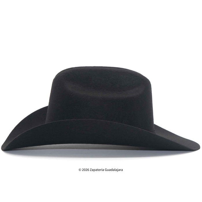 Black cowboy hat on a white background