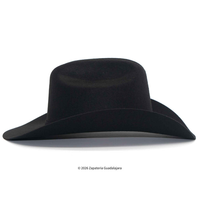 Black cowboy hat on a white background