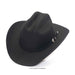 Black cowboy hat on a white background