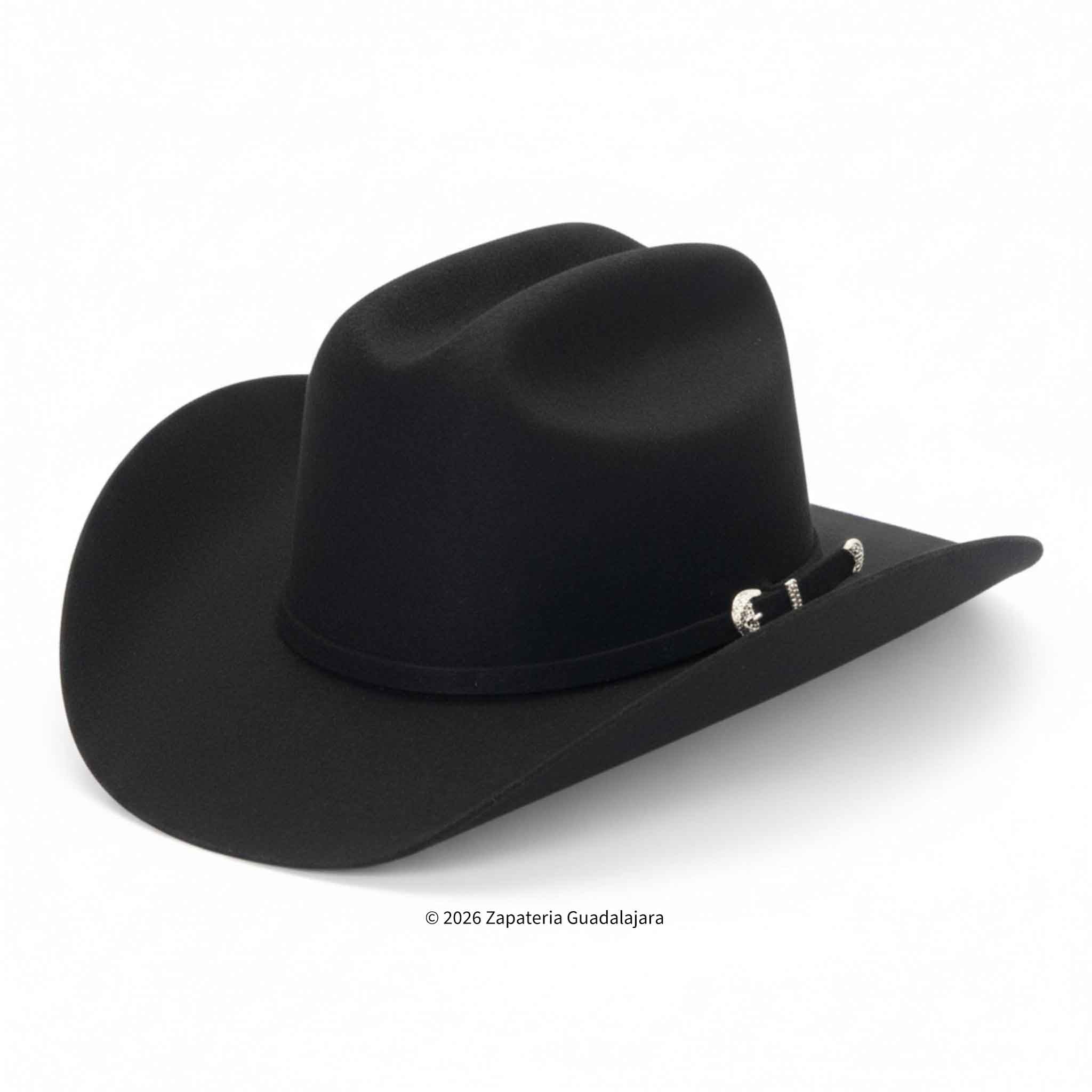 wicagrocery / abaca hat black Sサイズ 20x Sinaloa Black Wool Western Hat-ZG20 | Genuine Leather Cowboy