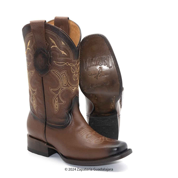 ARB046C MEN SQUARE TOE HONEY LEATHER BOOT