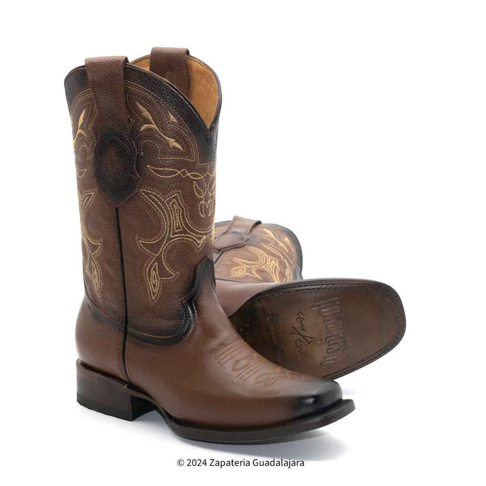 ARB046C MEN SQUARE TOE HONEY LEATHER BOOT