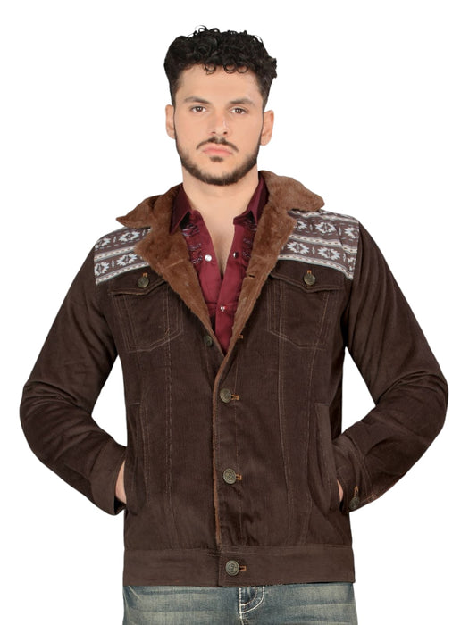 MEN CORDUROY JACKET BROWN #2771