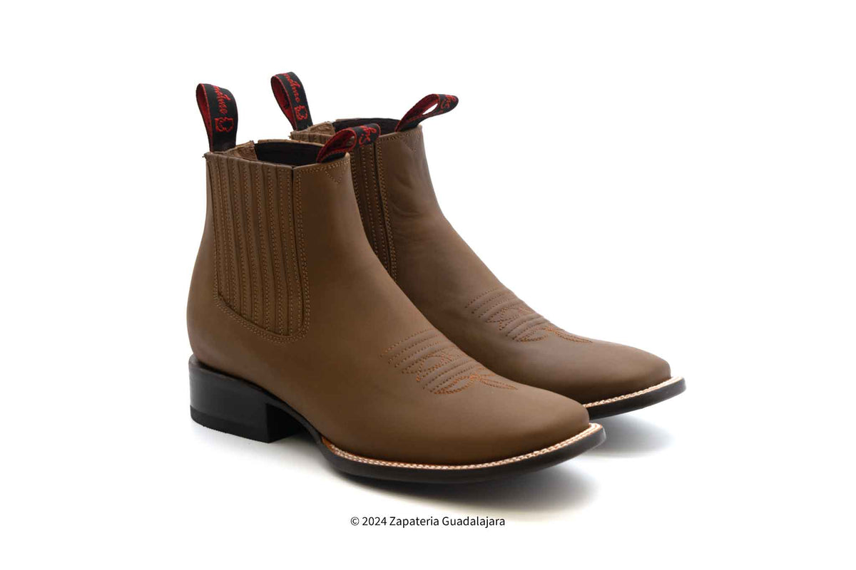 MEN'S WIDE SQUARE TOE GRASSO TANG LEATHER BOOT-2662434 | Genuine