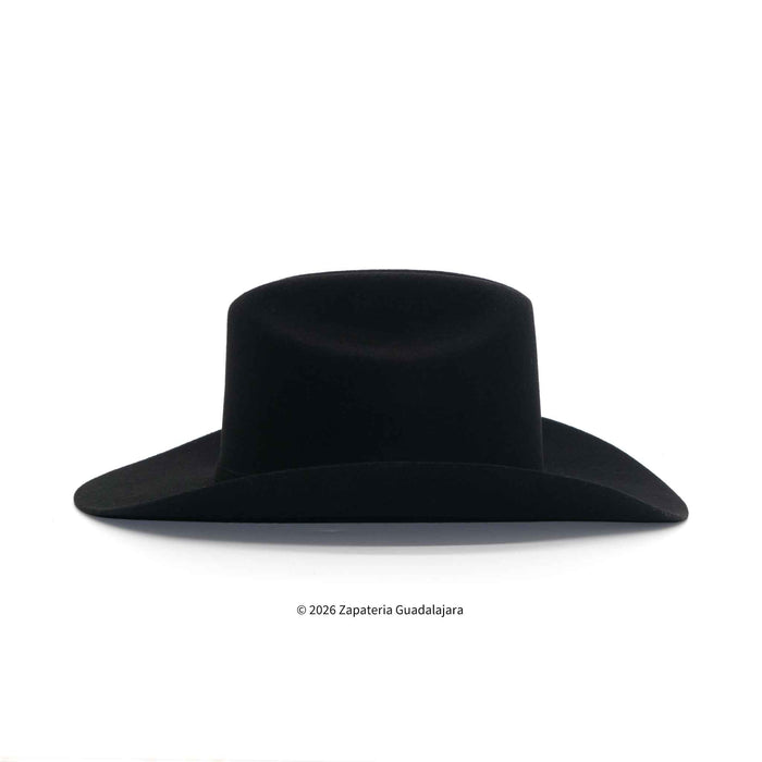 Black cowboy hat on a white background