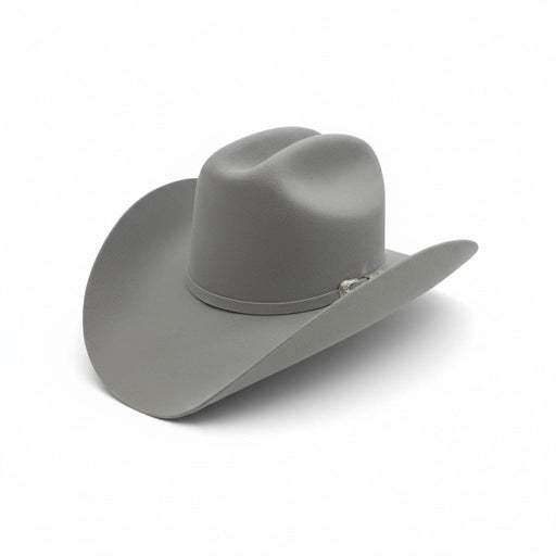 Gray cowboy hat on a white background
