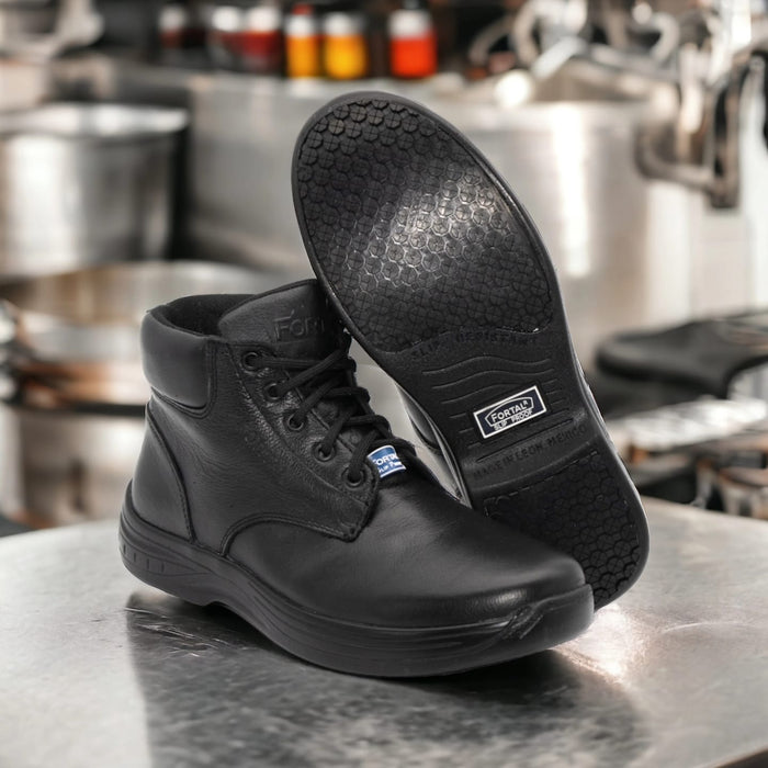 Dress Shoes Non Slip Restaurant Boots MEN'S KITCHEN RESTAURANT NON-SLIP BLACK LEATHER WORK BOOT FORTAL Dress Shoes Non Slip Restaurant Boots MEN'S KITCHEN RESTAURANT NON-SLIP BLACK LEATHER WORK BOOT FORTAL