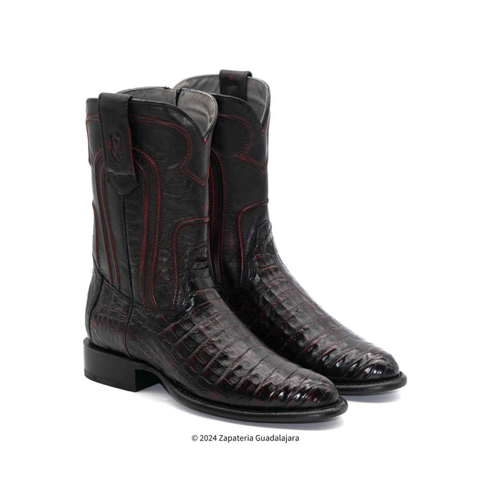 69Z8218 MEN LOS ALTOS BOOTS CAIMAN BELLY ROPER BLACK CHERRY LEATHER BOOT (Copy)