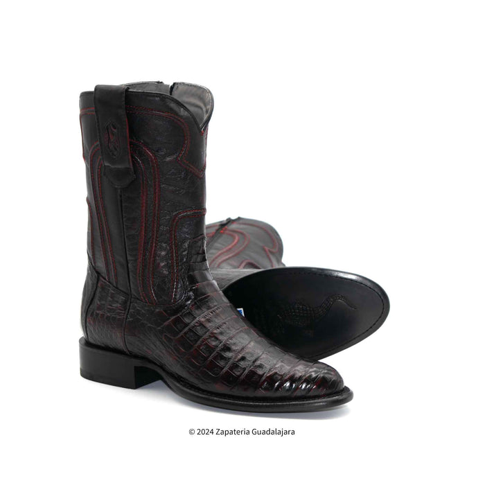 69Z8218 MEN LOS ALTOS BOOTS CAIMAN BELLY ROPER BLACK CHERRY LEATHER BOOT (Copy)