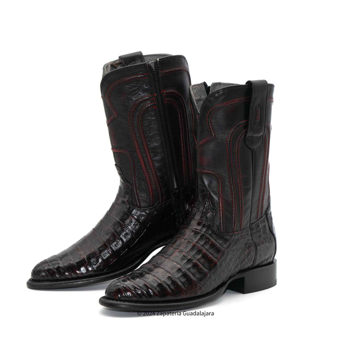 69Z8218 MEN LOS ALTOS BOOTS CAIMAN BELLY ROPER BLACK CHERRY LEATHER BOOT (Copy)