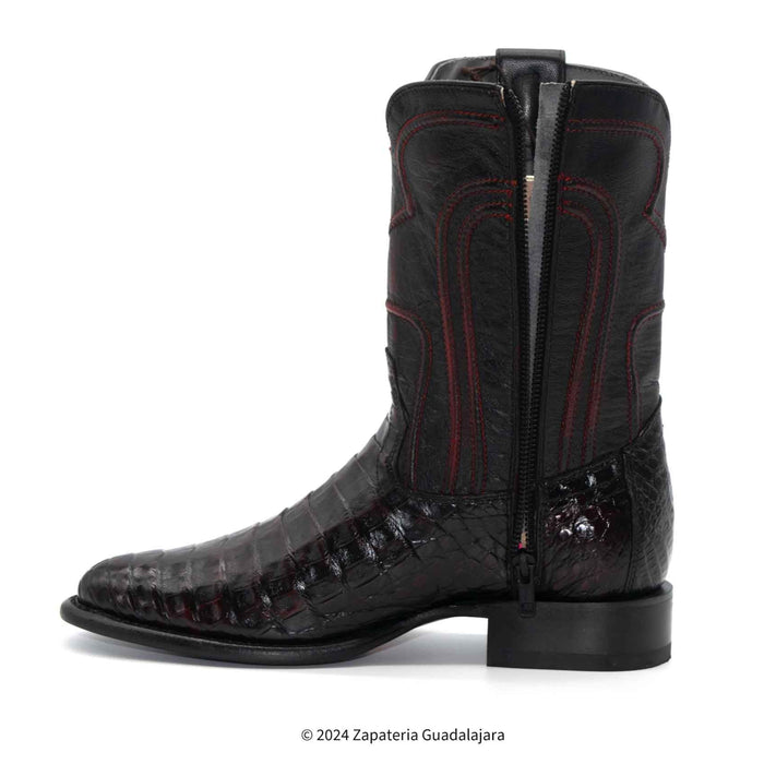 MEN'S ROPER CAIMAN BELLY BLACK CHERRY LEATHER BOOT -69Z8218 | Genuine ...