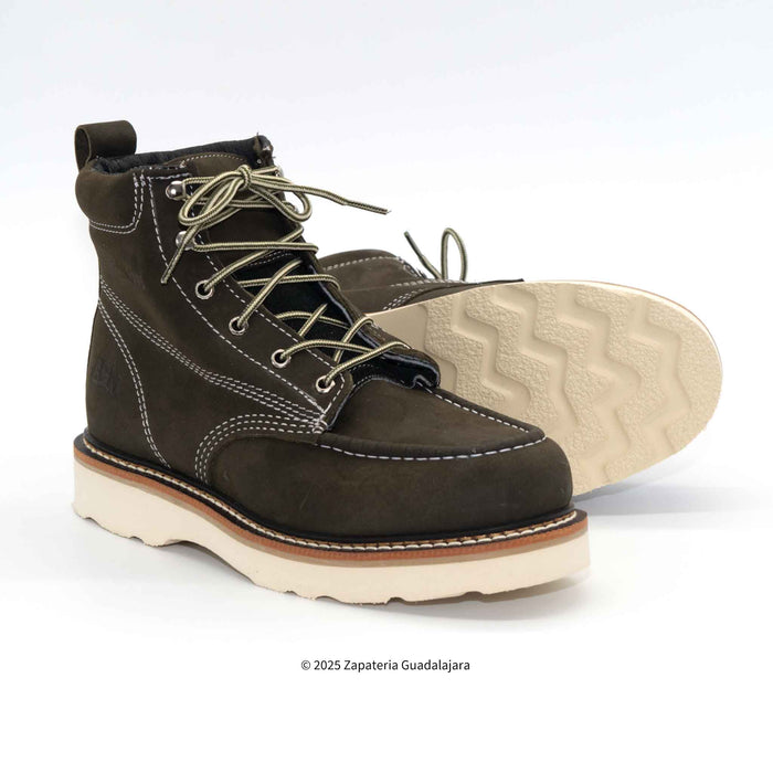 6" Soft Toe Matte Musgo Leather Work Boot-630