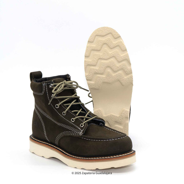 6" Soft Toe Matte Musgo Leather Work Boot-630