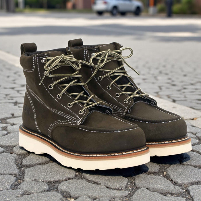 6" Soft Toe Matte Musgo Leather Work Boot-630