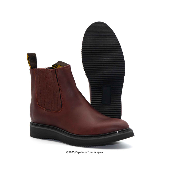 6" Soft Toe Pull On Shedron Grasso Non Slip Sole Leather Work Boot-501