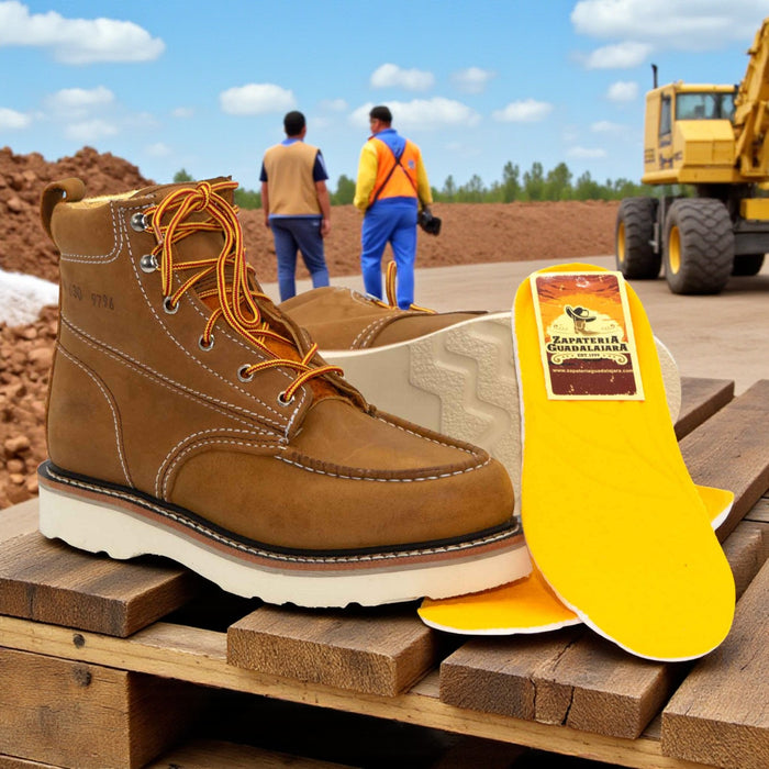 6" Soft Toe Mango Crazy Leather Work Boot-630