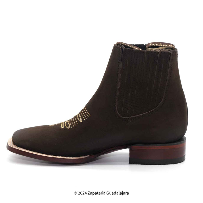 Brown Nobuck Square Toe leather boot-706307
