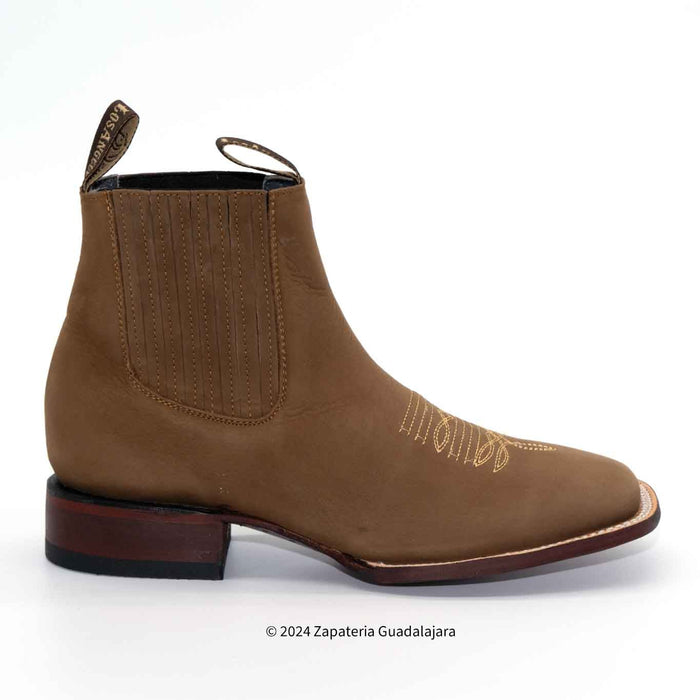 Tabaco Nobuck square toe leather boot-706359