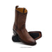 Brown cowboy boot on a white background