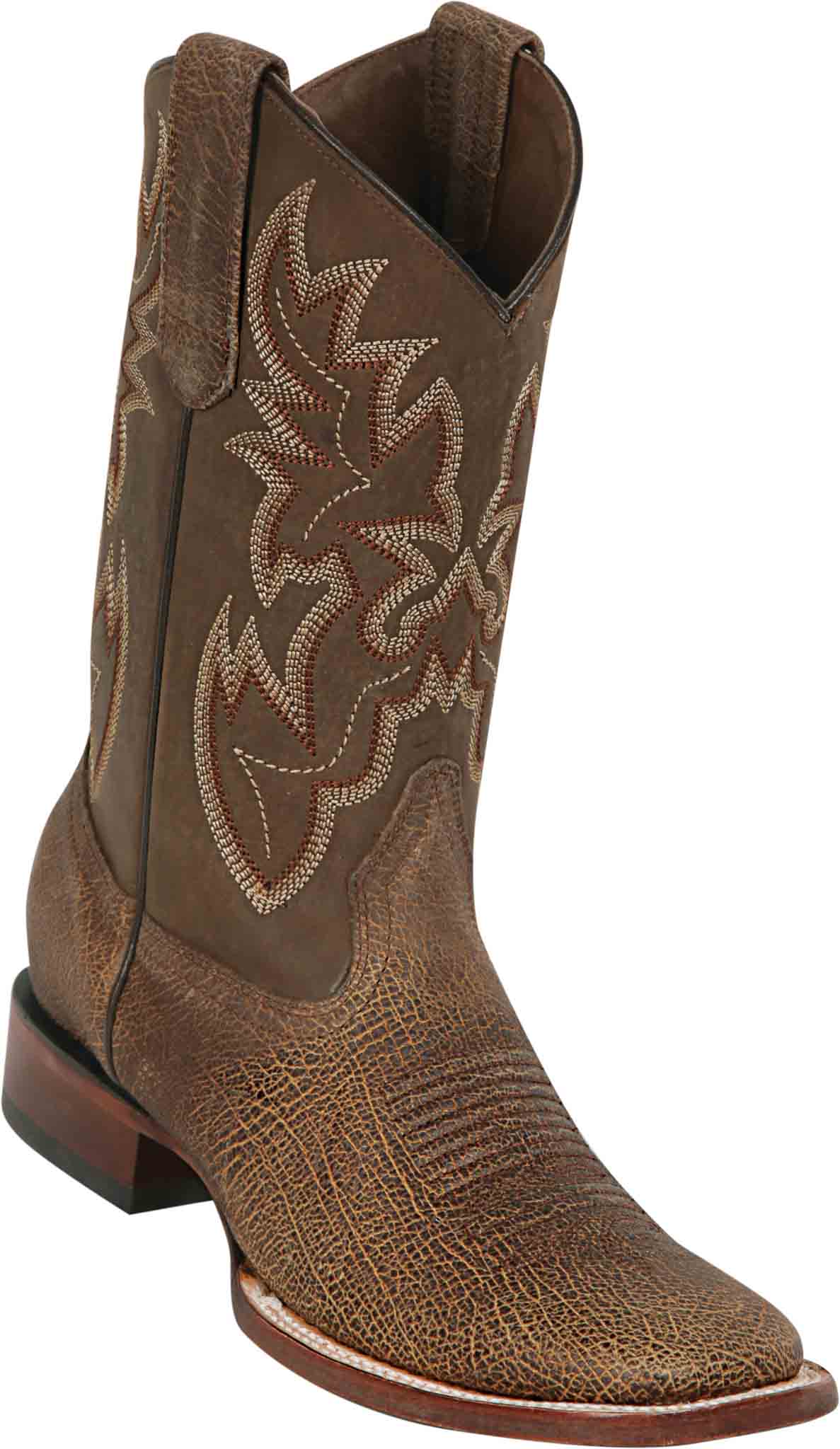 Los Altos Men's Genuine Leather Square Toe Boots - Walnut main image 1