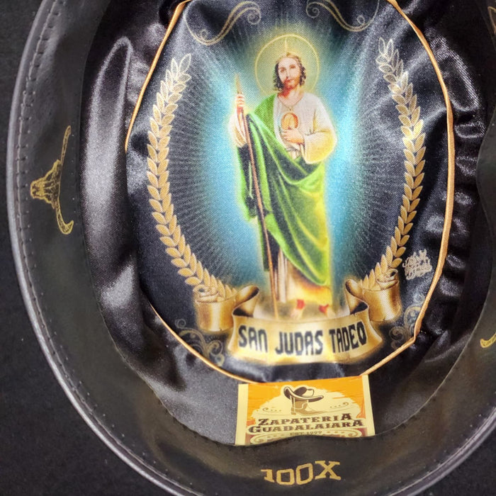 100x San Judas Chaparral Sinaloa Black Wool Hat-ZG100